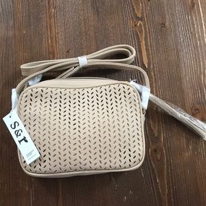 Brand New Leather-Like Nude Crossbody